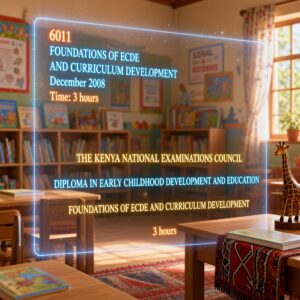 6011 – Foundations of ECDE and Curriculum Development Year2008 Question Paper