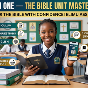Looking for CRE Form One The Bible notes PDF? This complete guide covers why the Bible is the Word of God, the 66 books, and KCSE past papers. Download our CRE Form One The Bible notes PDF today and master the Bible unit.